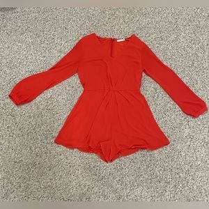 {Lush} Deep Orange Romper Women's size M